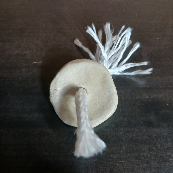 Flo Greig Studio Art Pottery Floral Oil Lamp with Wick & Top - Picture 8 of 11